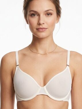Inlyric Coconut White Underwire Mesh Bra Size 34B- Unlined Lightweight Support